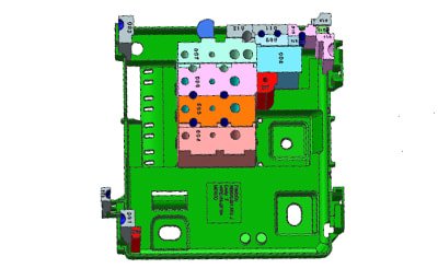 fuse housing ford new energy vehicle mold design drawing