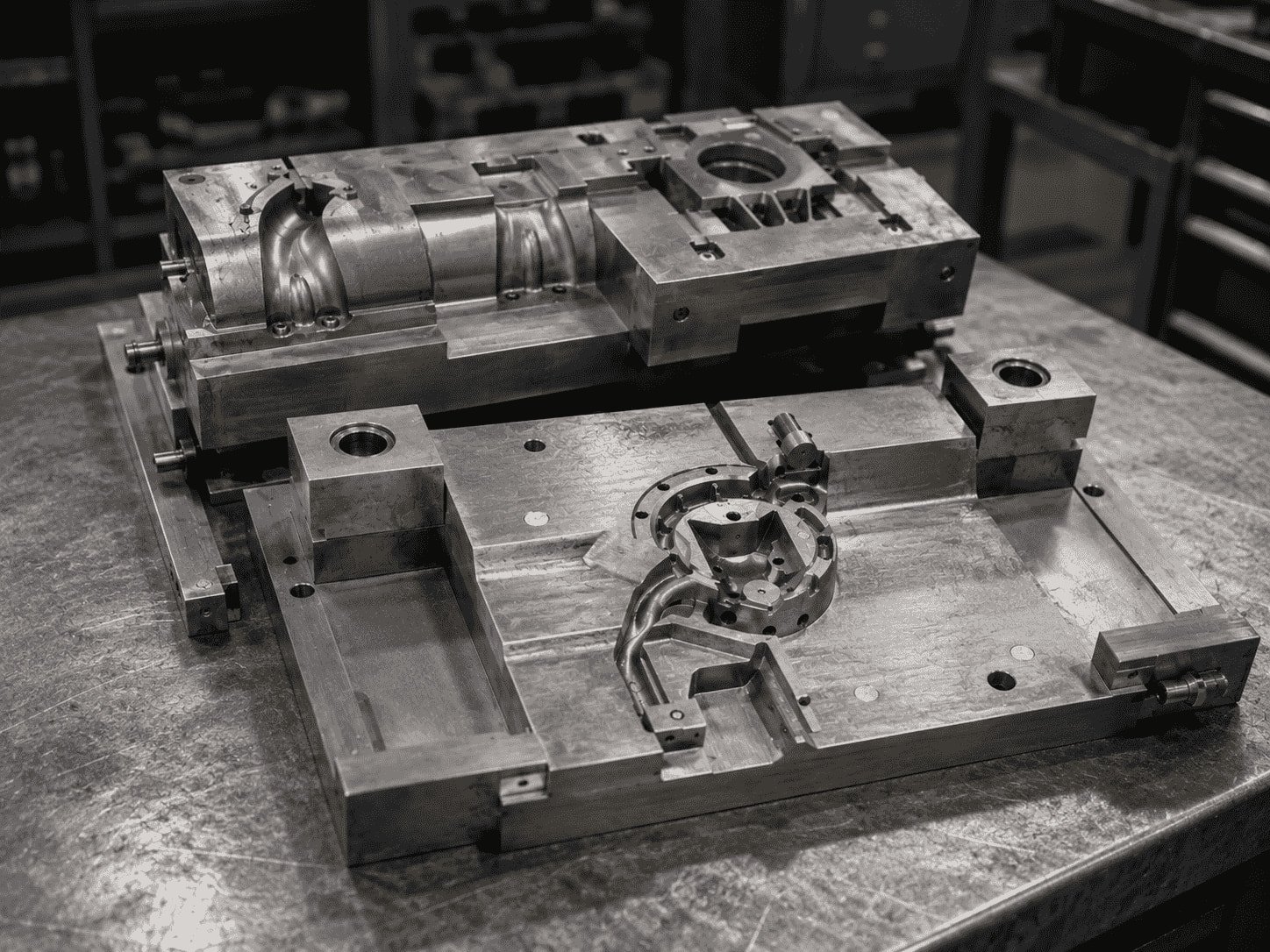 PEEK and PPS engineering plastic parts with mold components