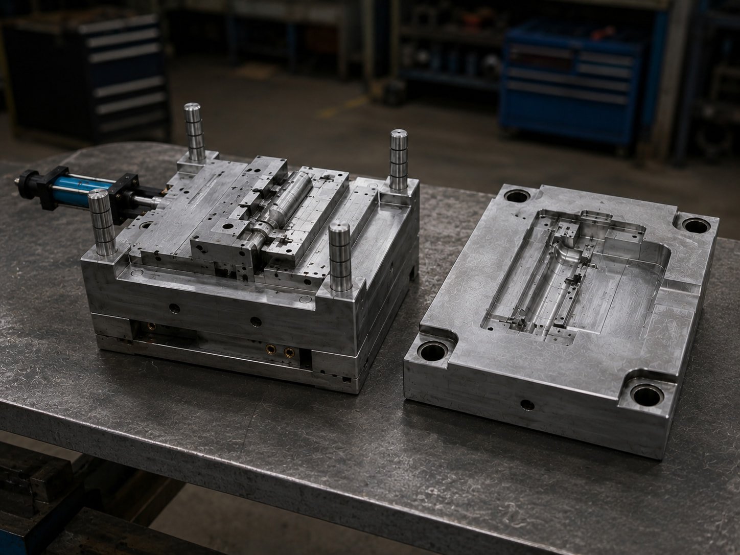 Optical grade plastic mold with polished core