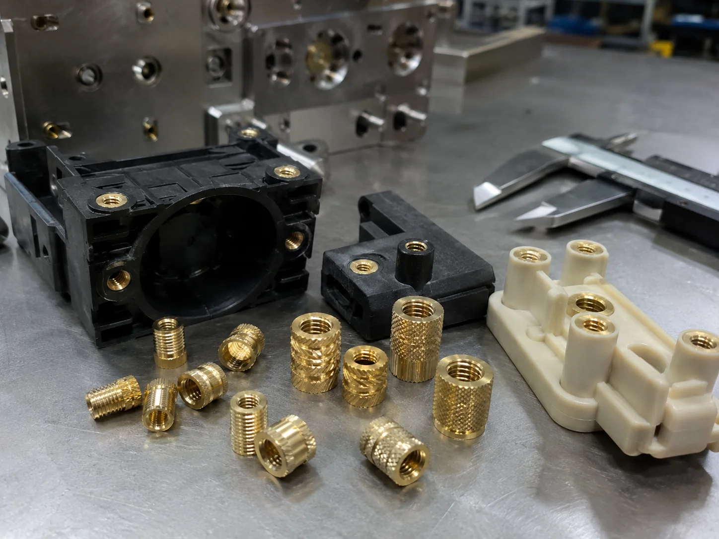 Brass threaded inserts