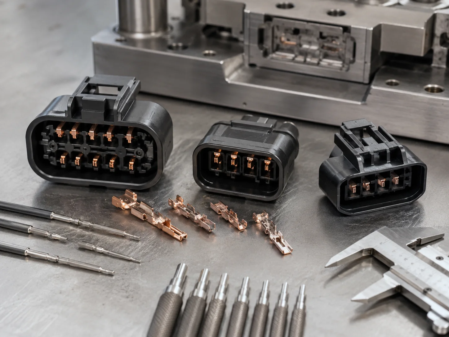 Automotive connector with terminals