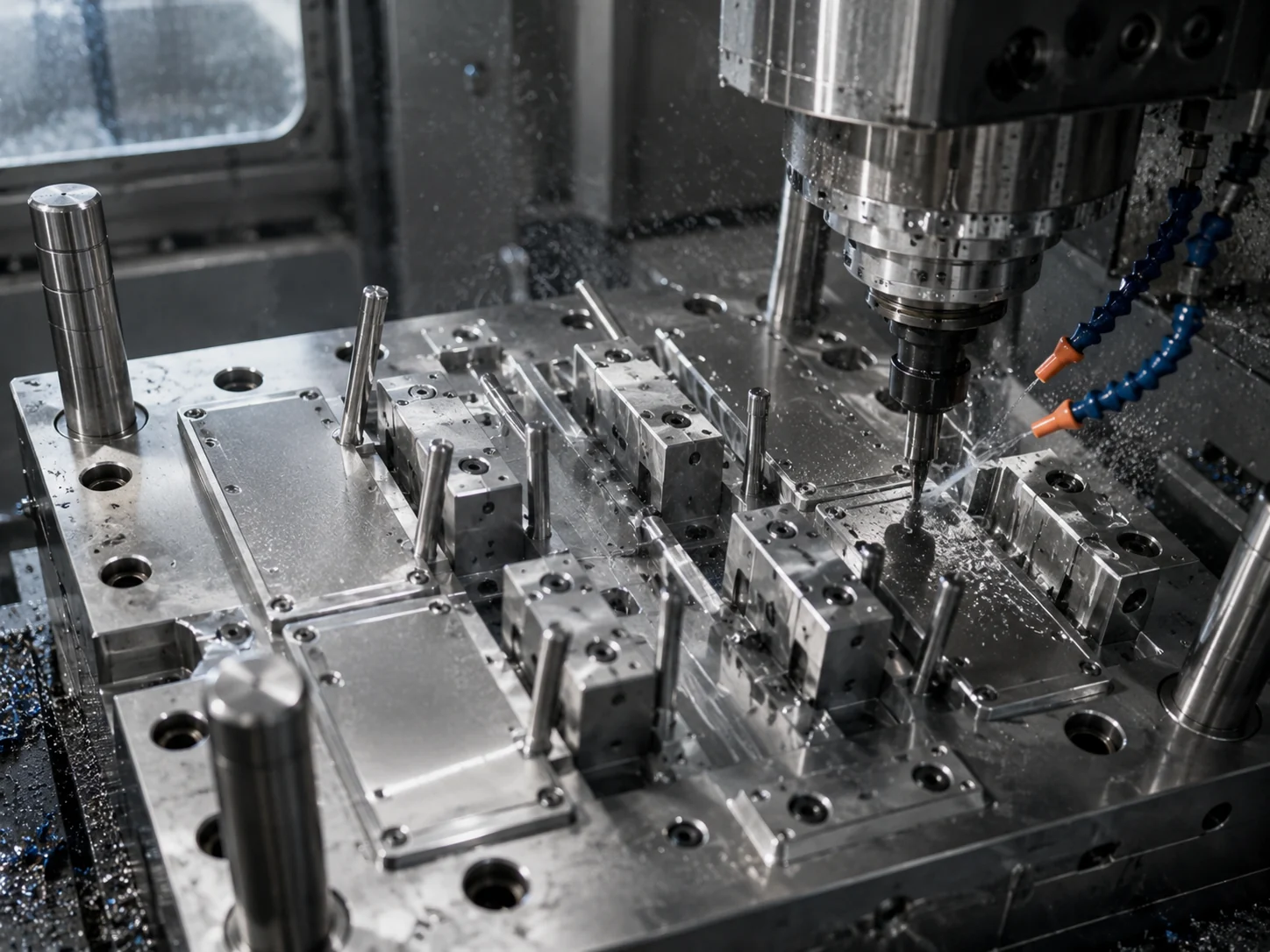Multi-cavity mold layout and multiple identical plastic samples