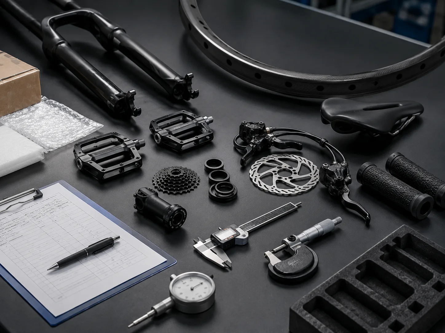 Bicycle parts quality inspection process