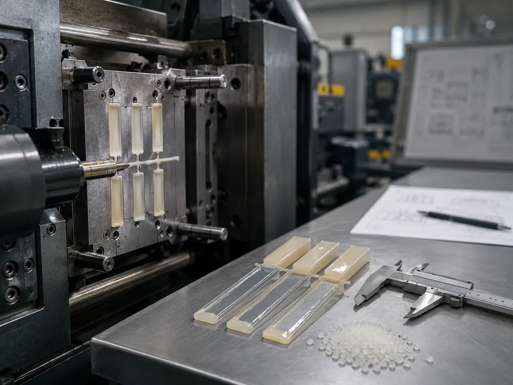 Resin short-shot or full-shot filling process